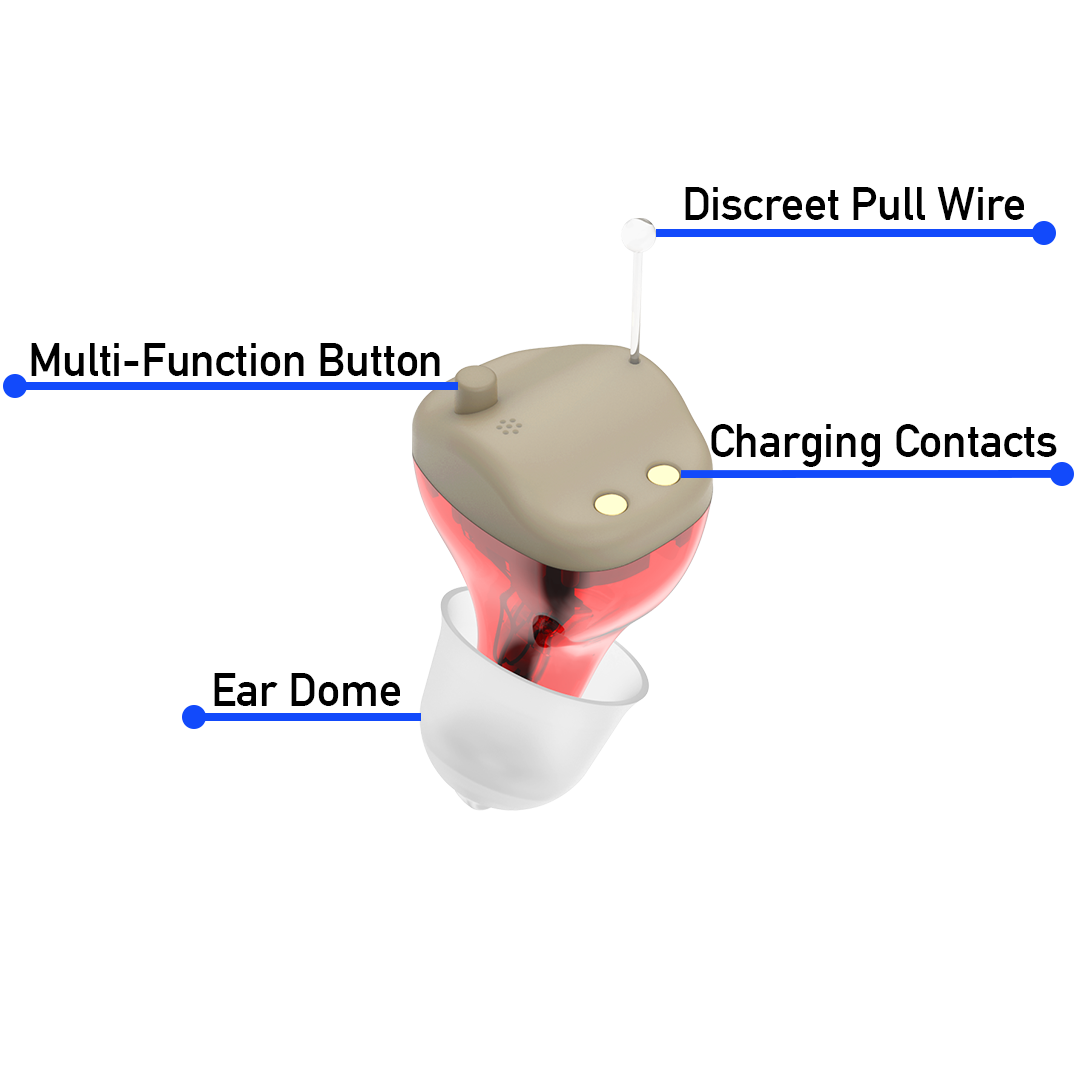Micro CIC Digital Rechargeable Hearing Aids (Pair Of 2)